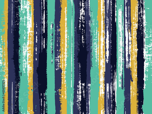 Paintbrush artistic lines fabric seamless print.
