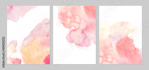 Pastel colored abstract watercolor art background, watercolor brush texture. Hand painted illustration for prints, wall art, invitation and wallpaper.