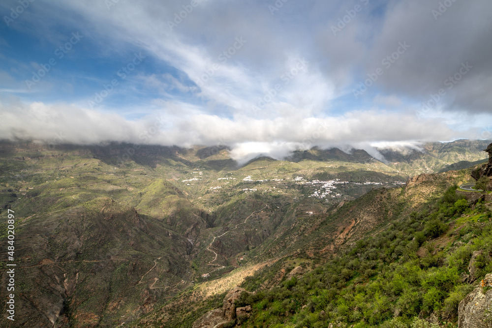 top of Gran Canaria landscape. Canary islands.