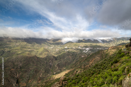 top of Gran Canaria landscape. Canary islands.