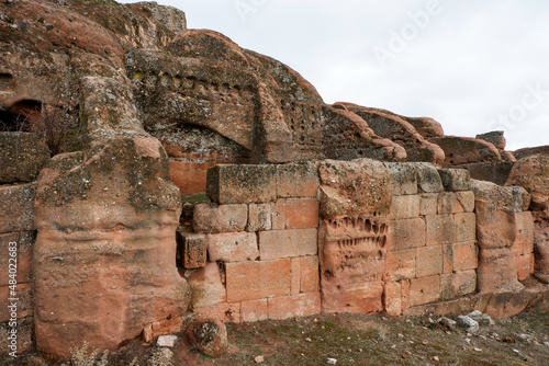 Archaeological site of Tiermes, in the Spanish province of Soria. Celtiberian and Roman times Rural Spain. photo