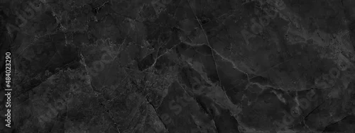 Obraz  z motywem black marble background with gray veins