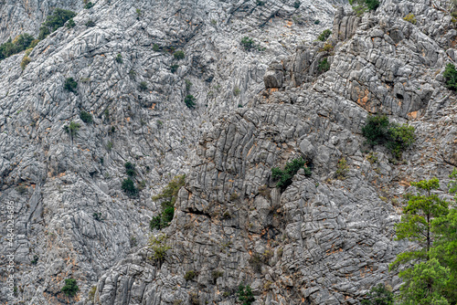mountain landscape, layered limestone rocks of the Taurus range