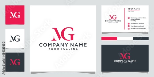 MG or GM initial letter logo design vector.