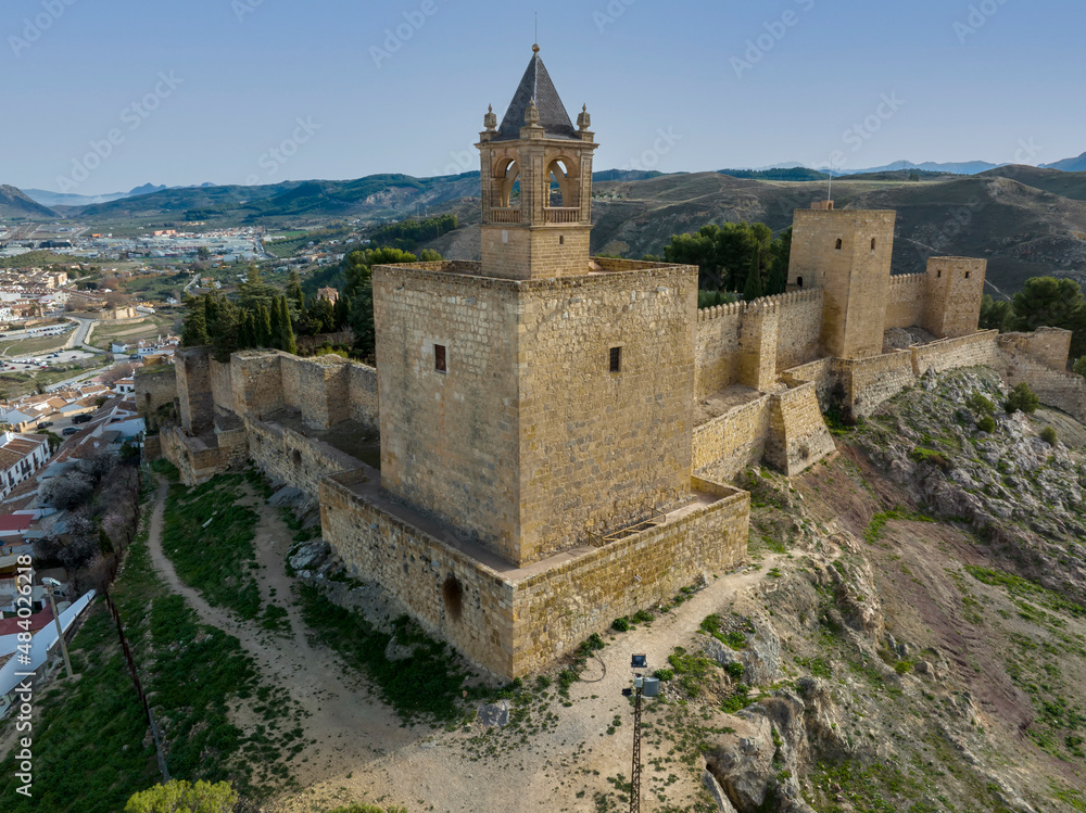 Antigua alcazaba de la época musulmana en la ciudad de Antequera, Málaga	
