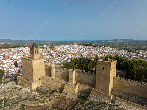 Hermosa alcazaba de la época musulmana en la ciudad de Antequera, Málaga photo