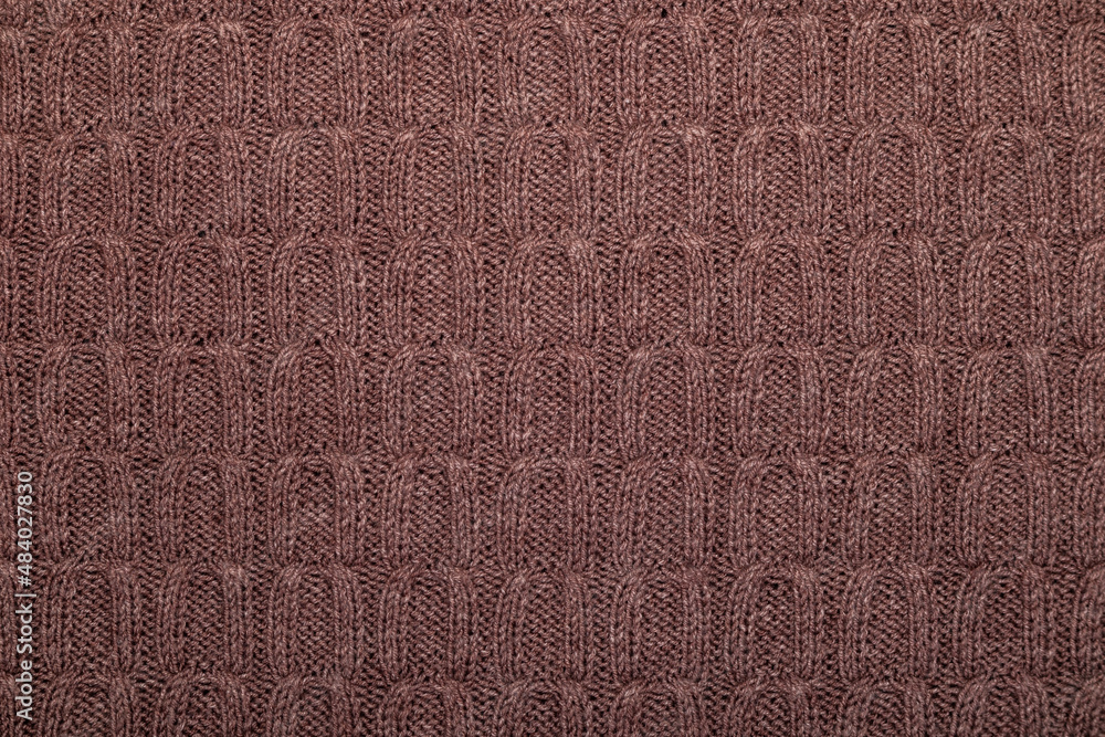 Fototapeta premium brown wool knitted background