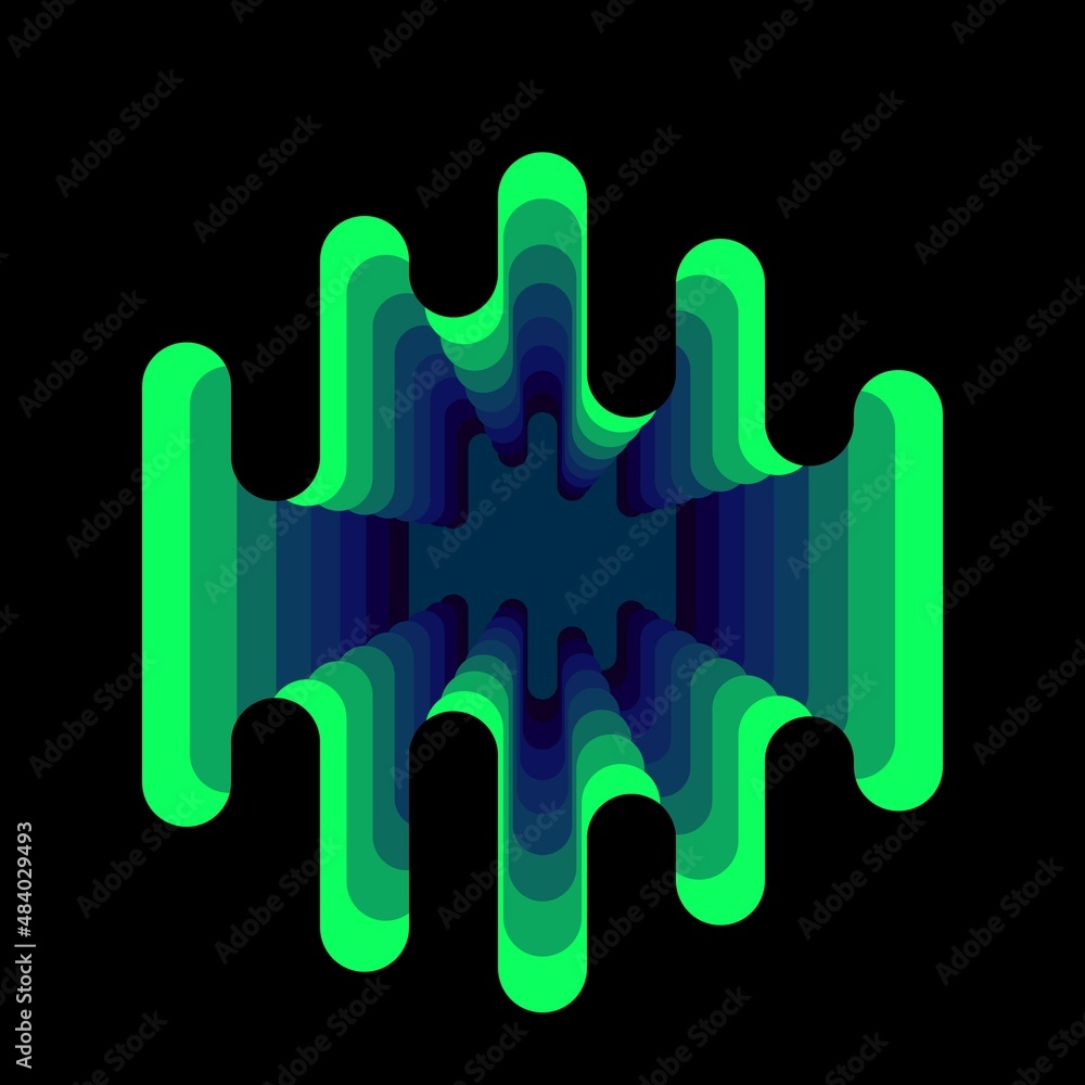 Obraz premium abstract background going down from black to green