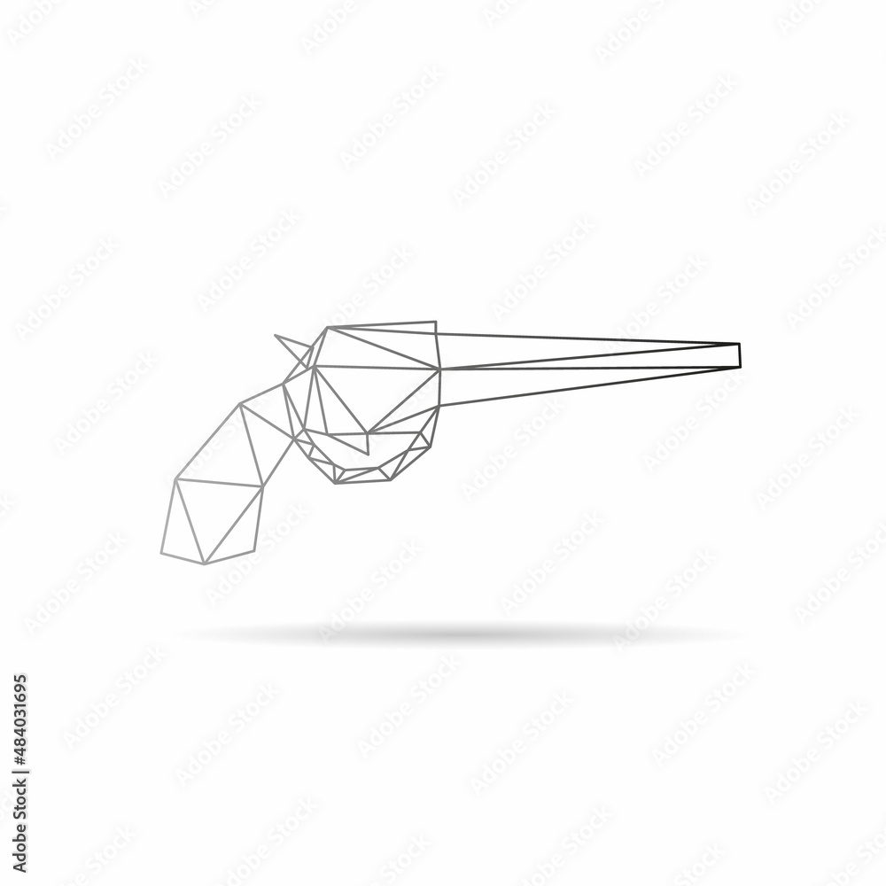 Gun abstract isolated on a white backgrounds, vector illustration Gun abstract isolated on a white backgrounds, vector illustration