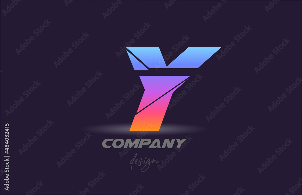 Y alphabet letter icon logo with sliced style and colorful design. Creative template for company and business Y alphabet letter icon logo with sliced style and colorful design. Creative template for company and business