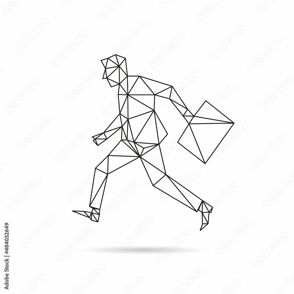 Abstract business man, vector illustration Abstract business man, vector illustration