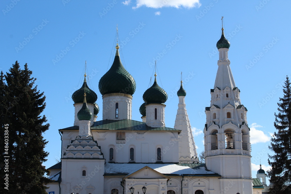 Obraz premium Historic monument Orthodox Church of Yaroslavl city - The Golden Ring travel itinerary Russia