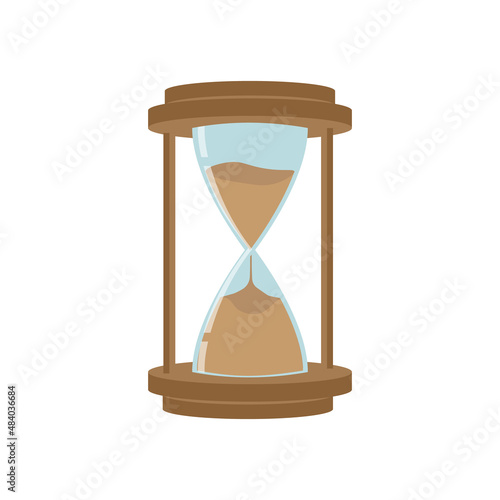 Obraz na płótnie vintage glass hourglass vector graphics illustration w salonie