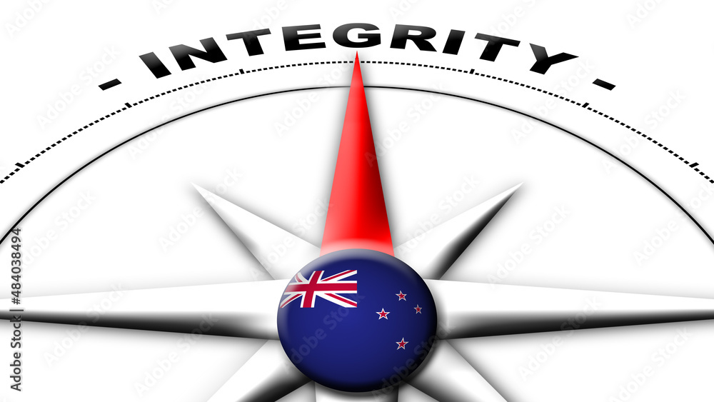 New Zealand Globe Sphere Flag and Compass Concept Integrity Titles – 3D Illustration New Zealand Globe Sphere Flag and Compass Concept Integrity Titles – 3D Illustration