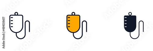 Infuse. Blood bag icon symbol template for graphic and web design collection logo vector illustration
