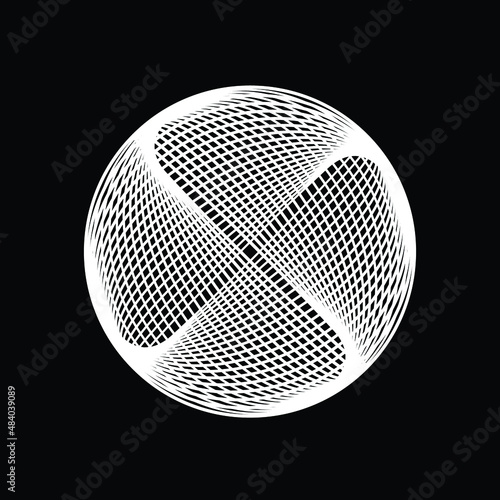 Lines in Circle Form . Spiral Vector Illustration .Technology round. Wave Logo . Design element . Abstract Geometric shape . © miloje