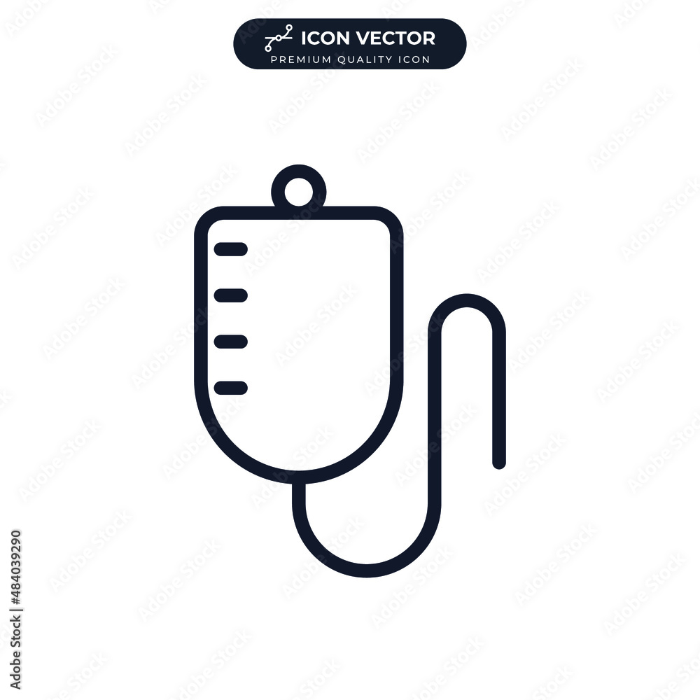 Infuse. Blood bag icon symbol template for graphic and web design collection logo vector illustration Infuse. Blood bag icon symbol template for graphic and web design collection logo vector illustration