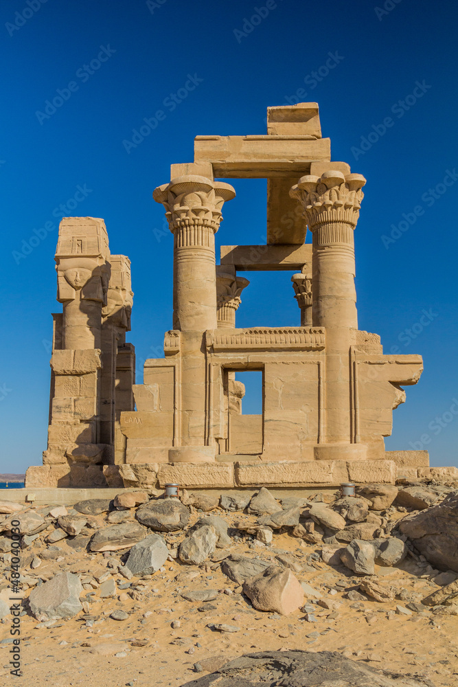 Ruins of Kertassi temple on the island in Lake Nasser, Egypt