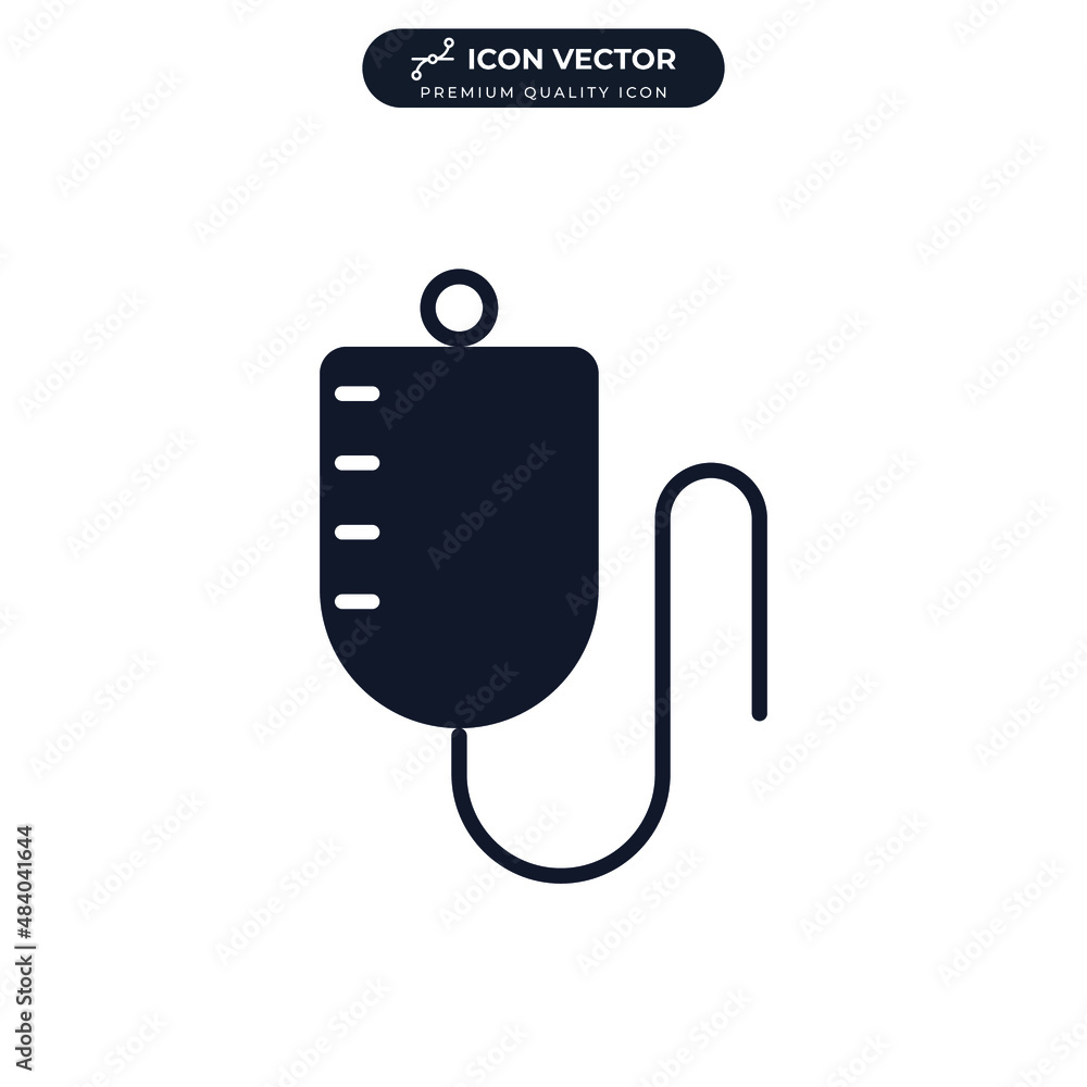 Infuse. Blood bag icon symbol template for graphic and web design collection logo vector illustration Infuse. Blood bag icon symbol template for graphic and web design collection logo vector illustration