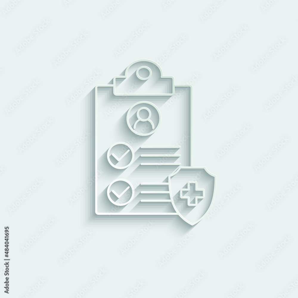 paper health medical insurance icon vector document paper health medical insurance icon vector document