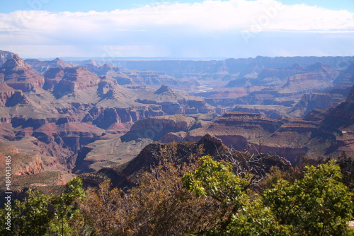 The view from an observation point in the Grand Canyon National Park