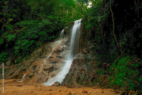 Long exposure shot of Semangkuk Waterfall in Kuala Kubu Bharu  Selangor  Malaysia