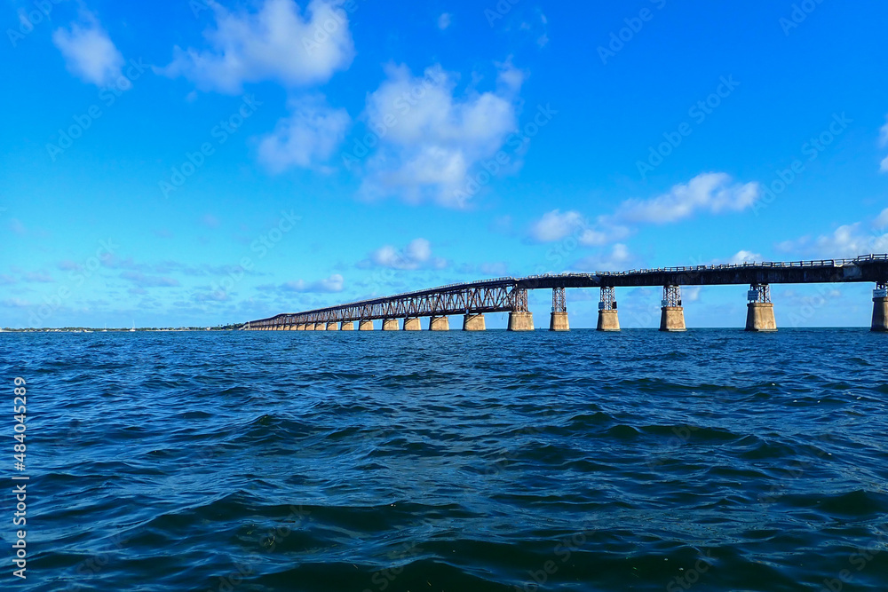 Bahia Honda Rail Bridge in the sun, Florida Keys
