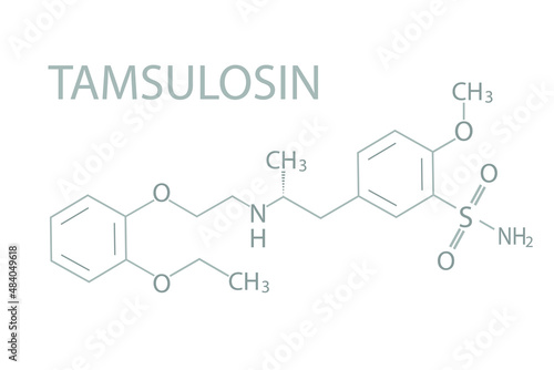 Tamsulosin molecular skeletal chemical formula. 