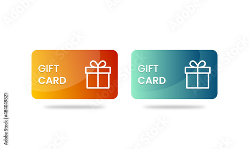 Loyalty program, customer gift reward bonus card,incentive gift, collect bonus, earn reward, redeem gift, win present card vector 