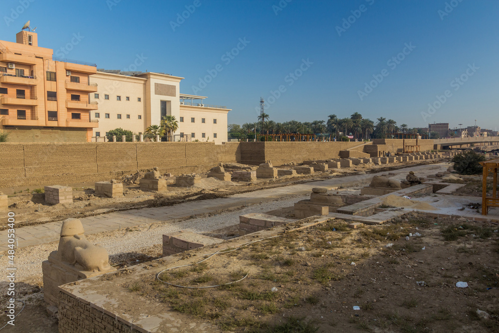 Avenue of Sphinxes in Luxor, Egypt