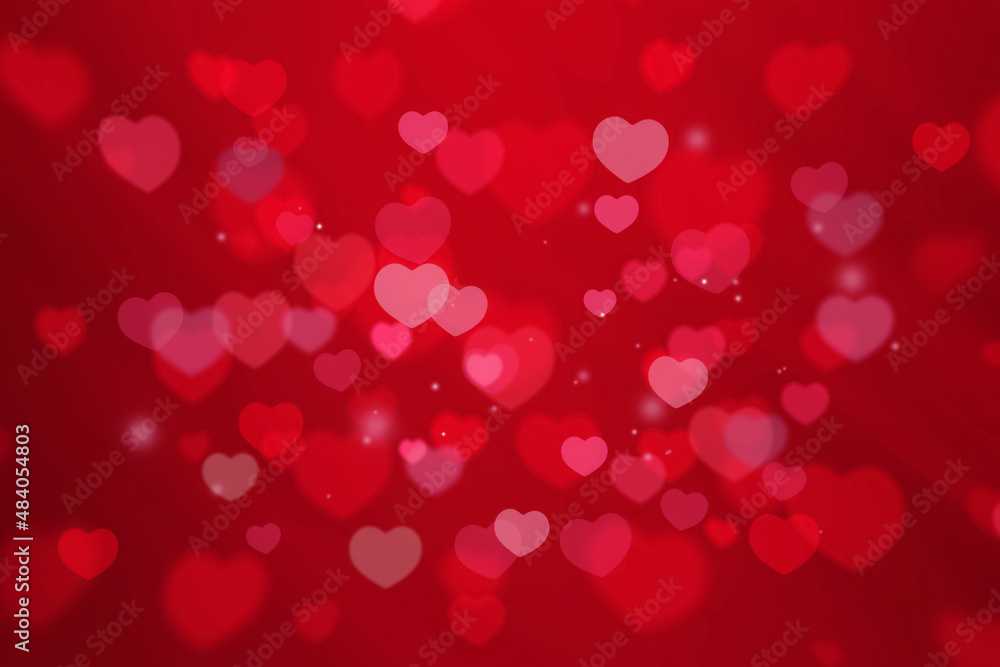red gradient abstract background with heart shape texture for valentine and Christmas.