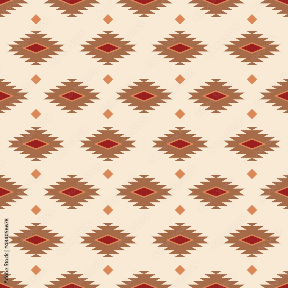 Obraz premium Western style design in a seamless repeat pattern - Vector Illustration