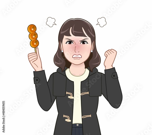 Wallpaper Mural 団子を持っている女性 Torontodigital.ca