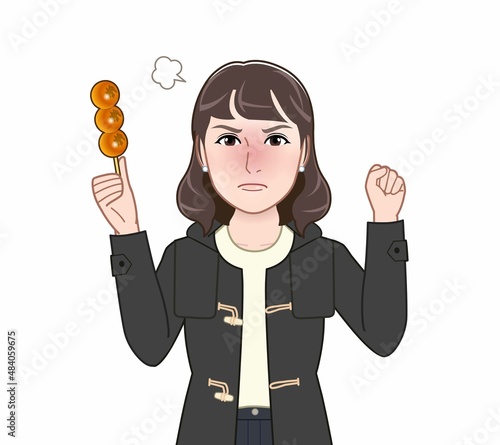 Wallpaper Mural 団子を持っている女性 Torontodigital.ca