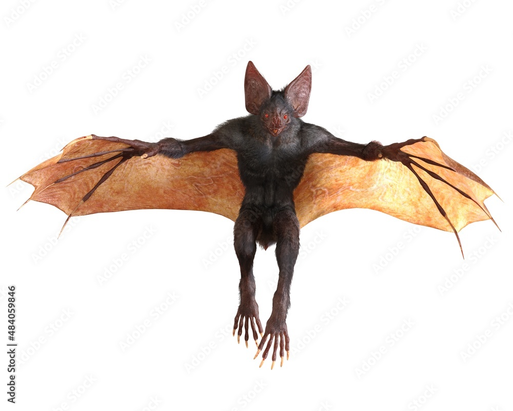 Vampire isolated in white background 3d illustration