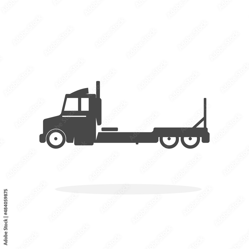Truck Icon Silhouette Vector Illustration Truck Icon Silhouette Vector Illustration