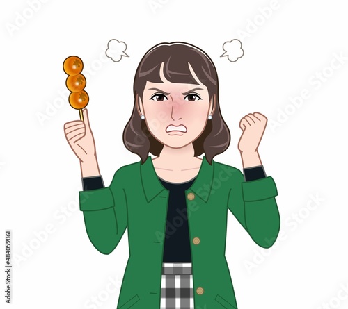 Wallpaper Mural 団子を持っている女性 Torontodigital.ca