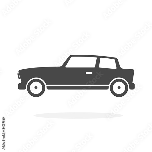 Car Icon Silhouette Vector Illustration © grimgram
