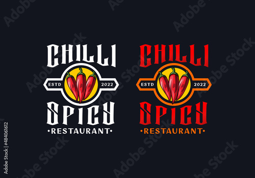 Logo Chili Restaurant Vector Illustration Template Good for Any Industry