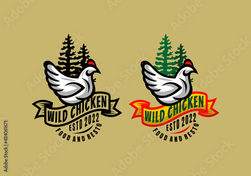 Logo Wild Chicken Vector Illustration Template Good for Any Industry