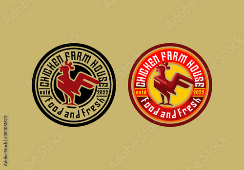 Logo Chicken Farm Vector Illustration Template Good for Any Industry