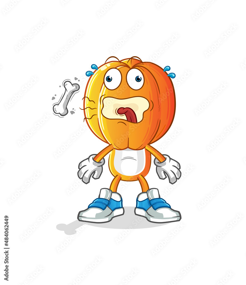star fruit head cartoon burp mascot. cartoon vector star fruit head cartoon burp mascot. cartoon vector