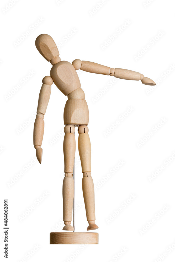 wooden doll mannequin human body on stand isolated on white wooden doll mannequin human body on stand isolated on white