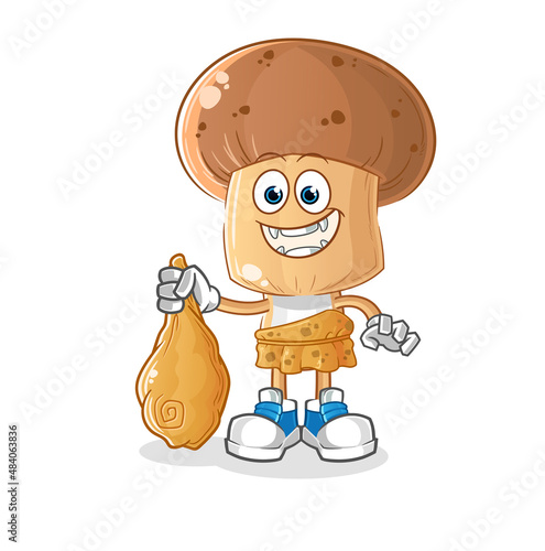 mushroom head cartoon ancient. cartoon mascot vector