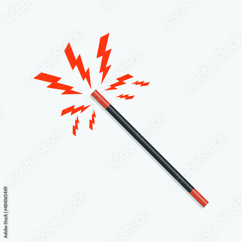 Vector illustration of magic wand storm effect