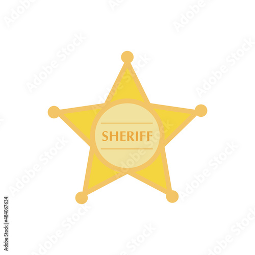 Sheriff icon cartoon. Singe western icon from the wild west collection.