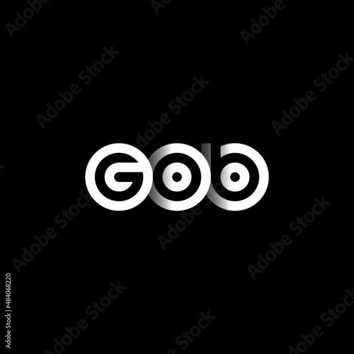 GOB Letter Initial Logo Design Template Vector Illustration photo