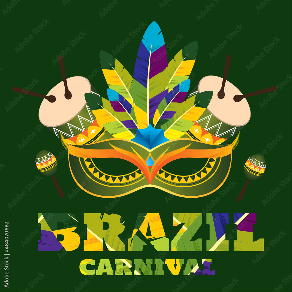 Brazilian carnival background. post background, banner poster, music event poster and party