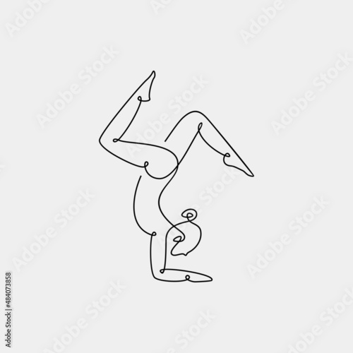 Drawing Yoga Continuous One Lline Drawing