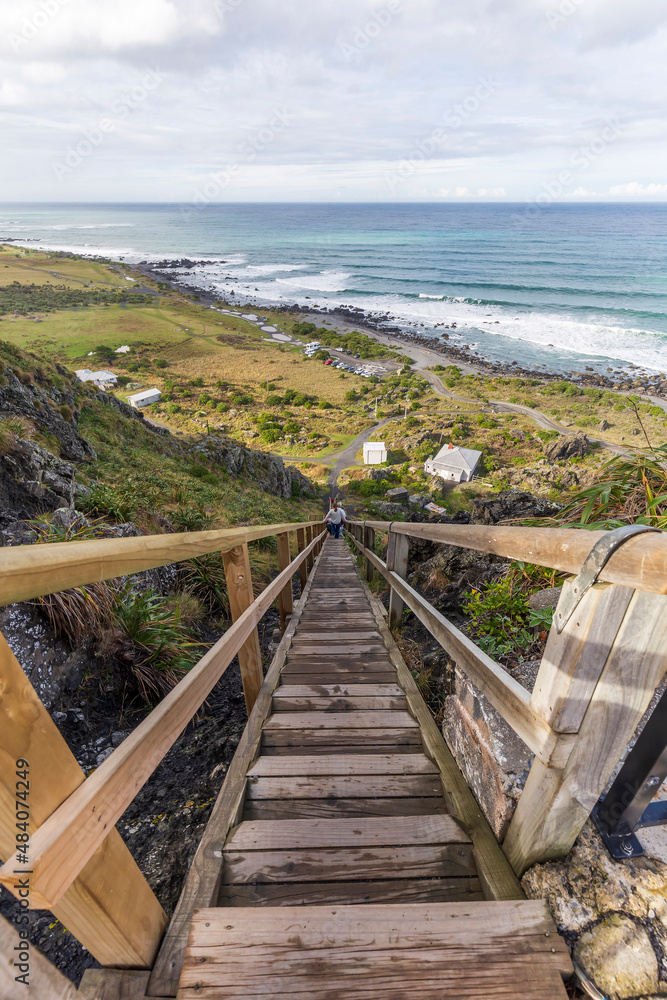 View from the top of the Lighthouse in Ngawi/Cape Palliser New Zealand